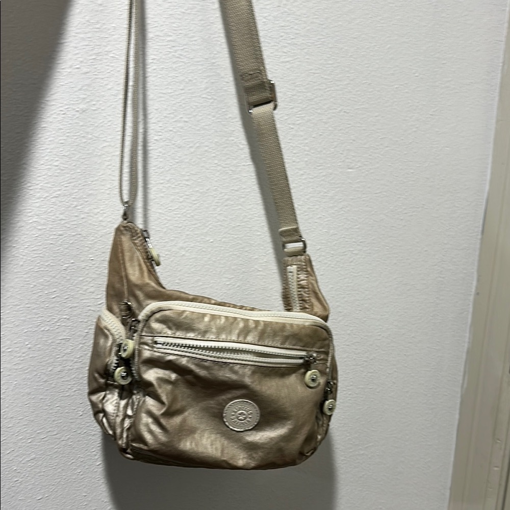 Kipling Gold and Beige Crossbody Bag